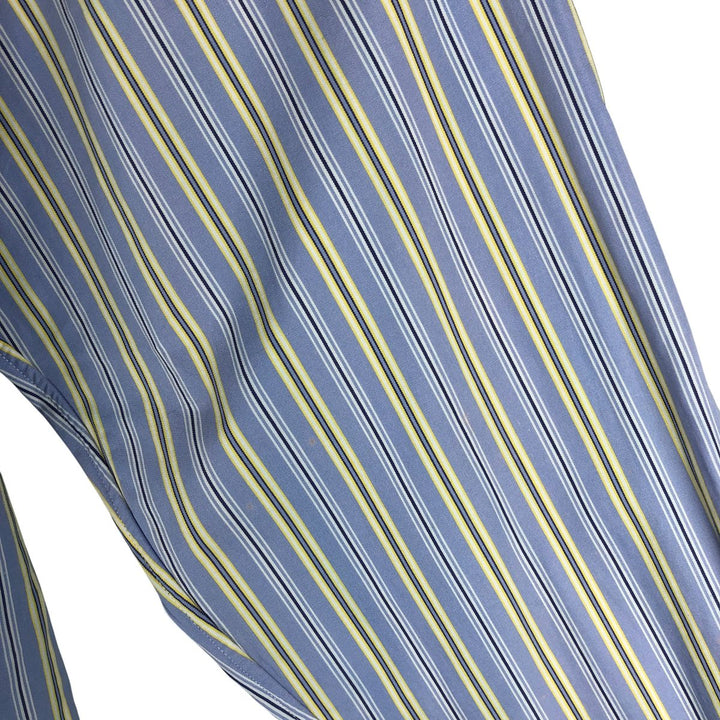 Ralph Lauren POLO by Ralph Lauren CUSTOM FIT long sleeve button down striped shirt men's size L cotton Blue type light blue Vintage Second Hand