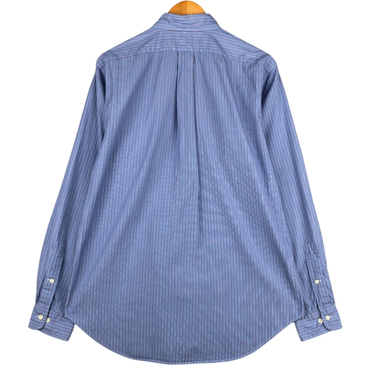 Ralph Lauren Classic Fit Long Sleeve Button Down Striped Shirt Men's M cotton Blue type light blue Vintage Second Hand