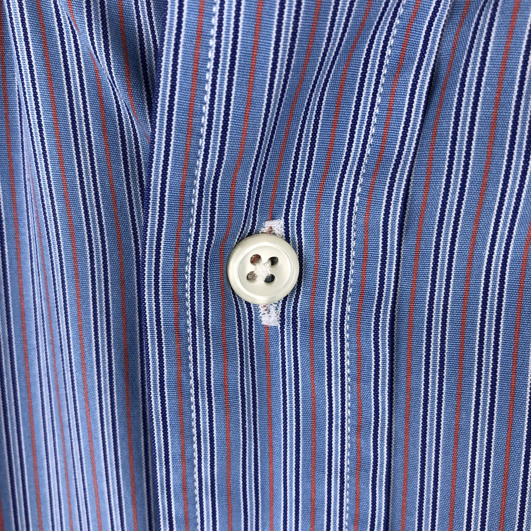 Ralph Lauren Classic Fit Long Sleeve Button Down Striped Shirt Men's M cotton Blue type light blue Vintage Second Hand