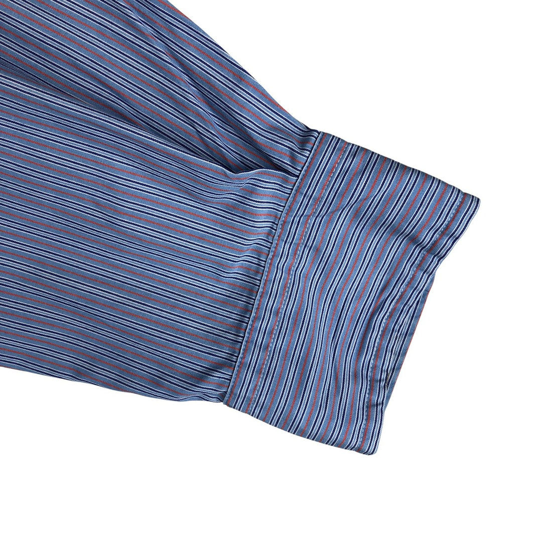 Ralph Lauren Classic Fit Long Sleeve Button Down Striped Shirt Men's M cotton Blue type light blue Vintage Second Hand