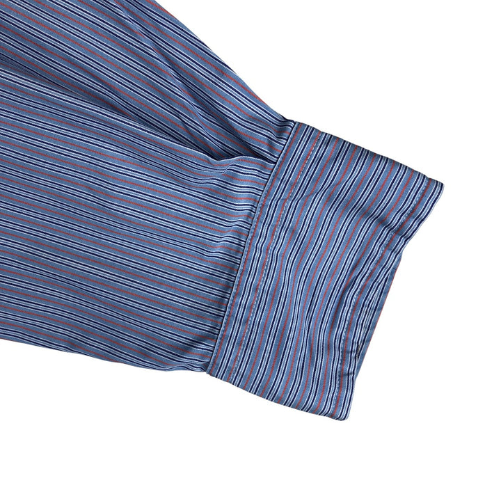 Ralph Lauren Classic Fit Long Sleeve Button Down Striped Shirt Men's M cotton Blue type light blue Vintage Second Hand