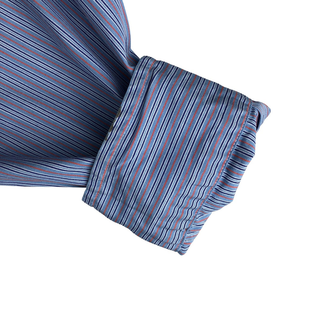 Ralph Lauren Classic Fit Long Sleeve Button Down Striped Shirt Men's M cotton Blue type light blue Vintage Second Hand
