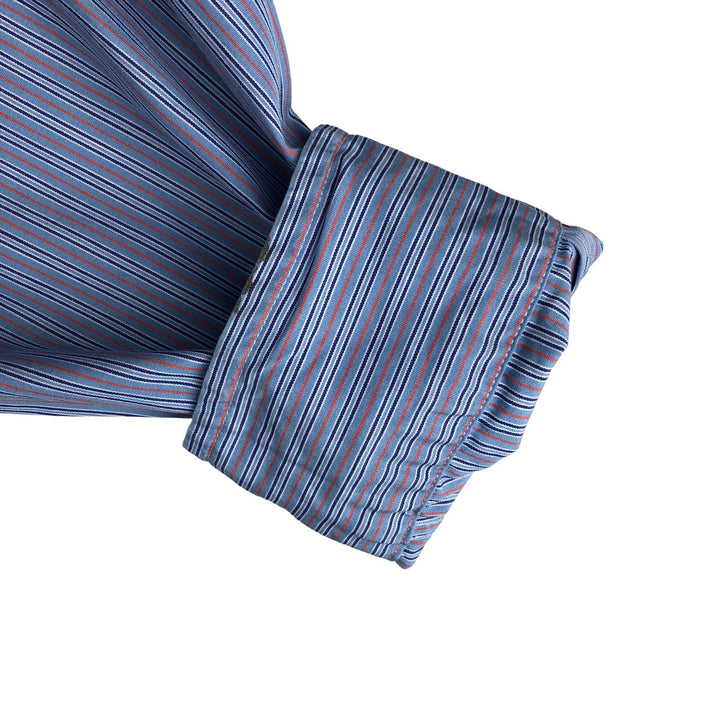 Ralph Lauren Classic Fit Long Sleeve Button Down Striped Shirt Men's M cotton Blue type light blue Vintage Second Hand