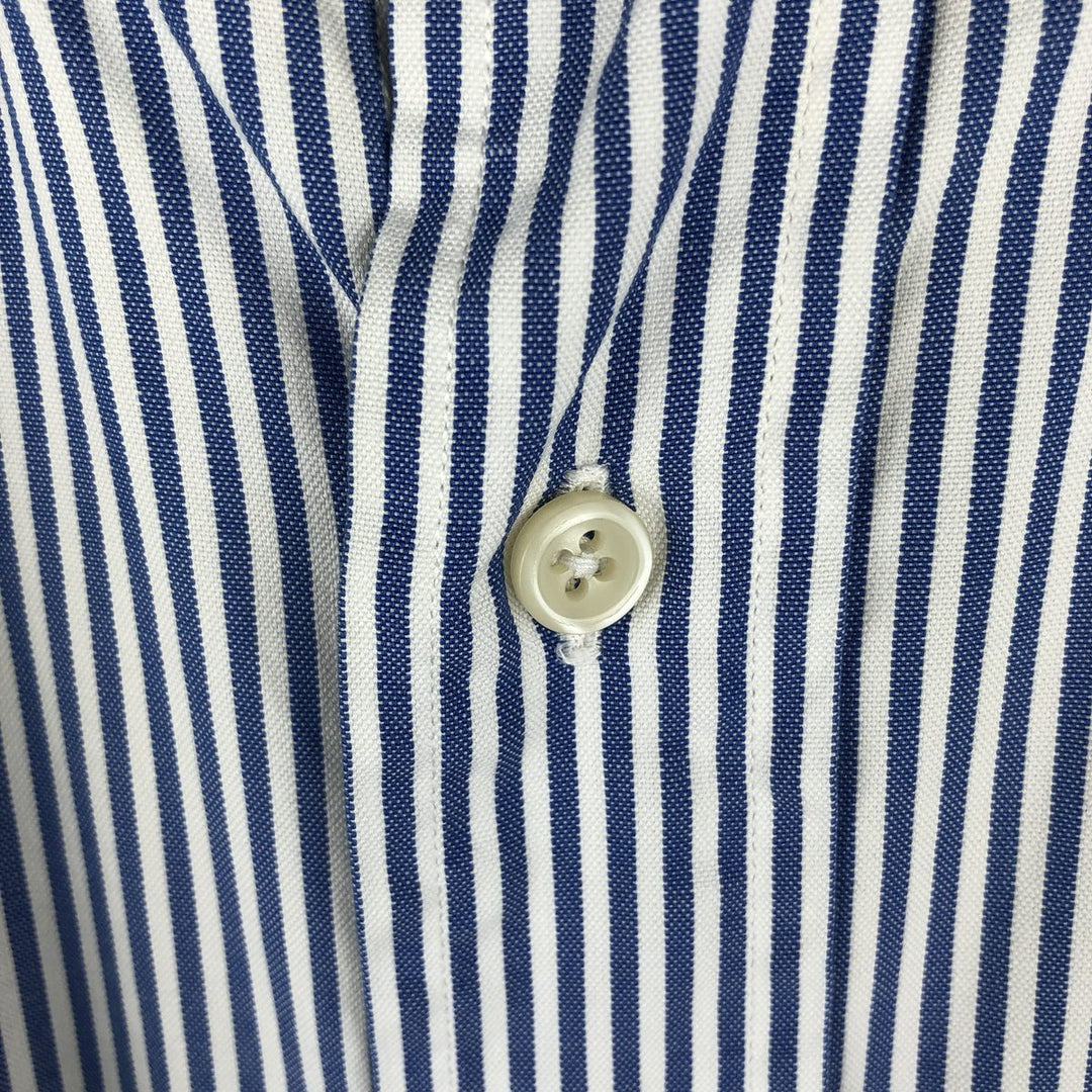 Ralph Lauren YARMOUTH Long Sleeve Button-Down Striped Shirt, Men's Size L cotton blue type Vintage Second Hand