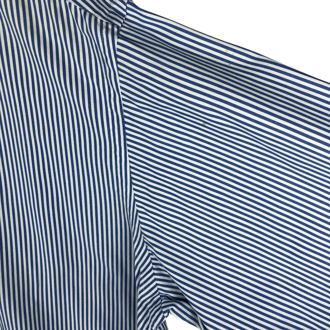 Ralph Lauren YARMOUTH Long Sleeve Button-Down Striped Shirt, Men's Size L cotton blue type Vintage Second Hand