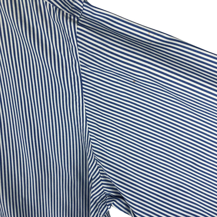 Ralph Lauren YARMOUTH Long Sleeve Button-Down Striped Shirt, Men's Size L cotton blue type Vintage Second Hand