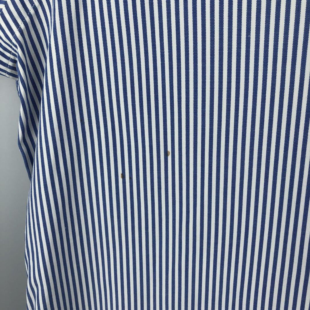 Ralph Lauren YARMOUTH Long Sleeve Button-Down Striped Shirt, Men's Size L cotton blue type Vintage Second Hand