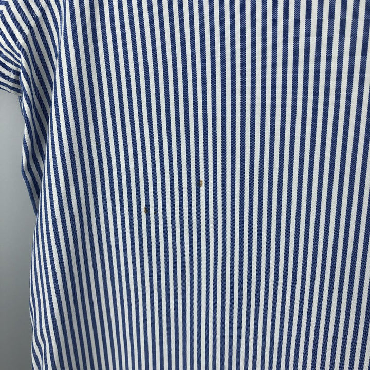 Ralph Lauren YARMOUTH Long Sleeve Button-Down Striped Shirt, Men's Size L cotton blue type Vintage Second Hand