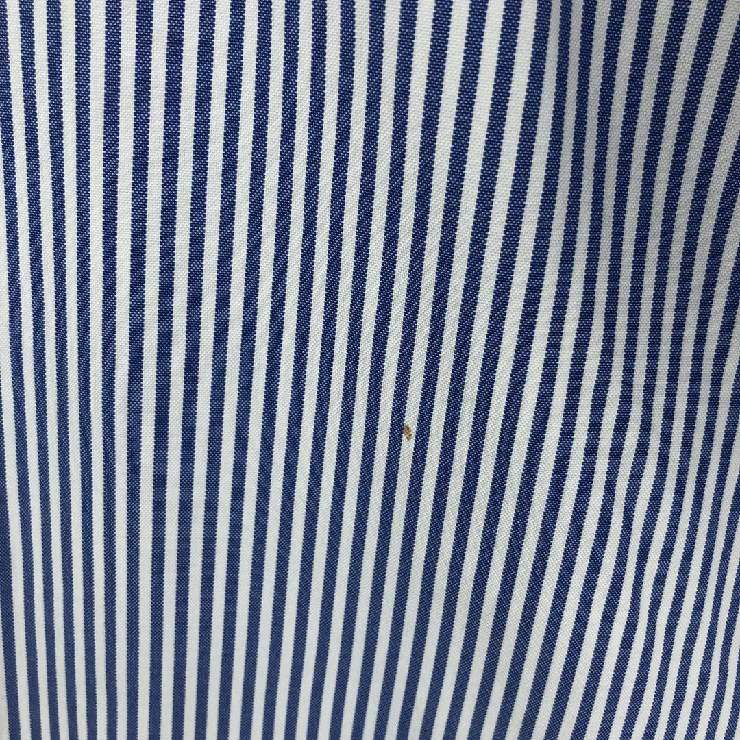 Ralph Lauren YARMOUTH Long Sleeve Button-Down Striped Shirt, Men's Size L cotton blue type Vintage Second Hand