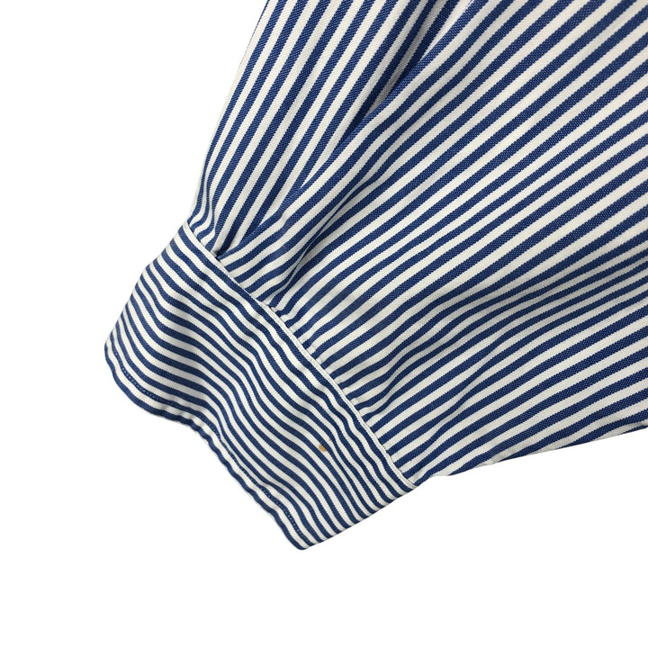 Ralph Lauren YARMOUTH Long Sleeve Button-Down Striped Shirt, Men's Size L cotton blue type Vintage Second Hand