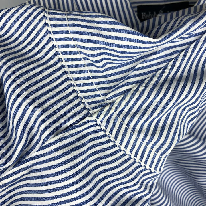 Ralph Lauren YARMOUTH Long Sleeve Button-Down Striped Shirt, Men's Size L cotton blue type Vintage Second Hand
