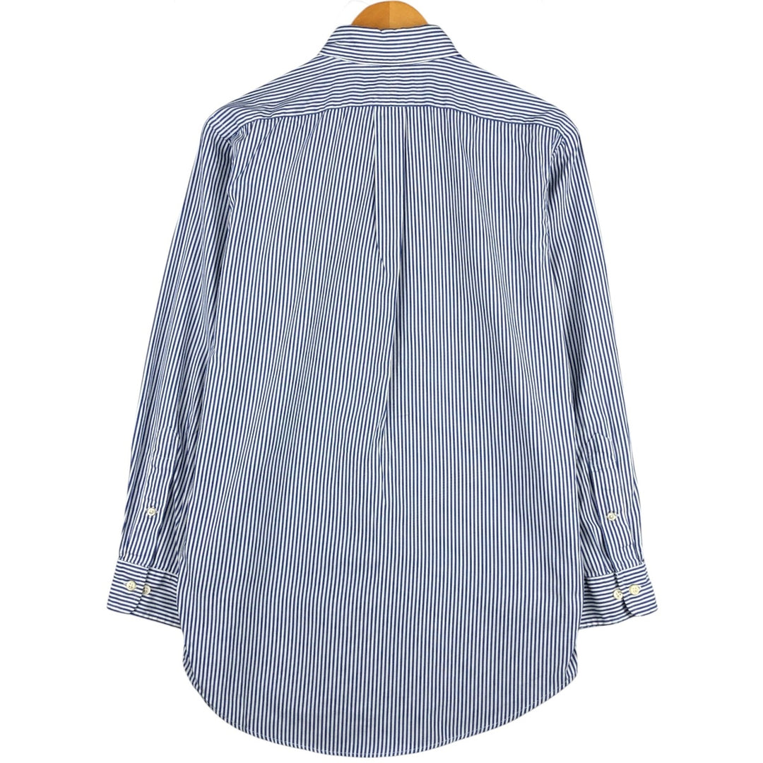 Ralph Lauren Classic Fit Long Sleeve Button Down Striped Shirt Men's M cotton blue type Vintage Second Hand