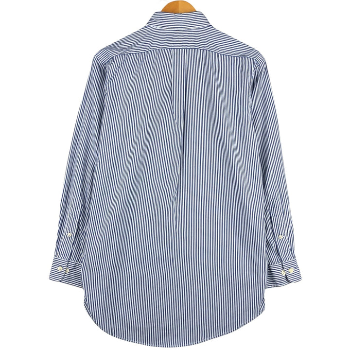 Ralph Lauren Classic Fit Long Sleeve Button Down Striped Shirt Men's M cotton blue type Vintage Second Hand