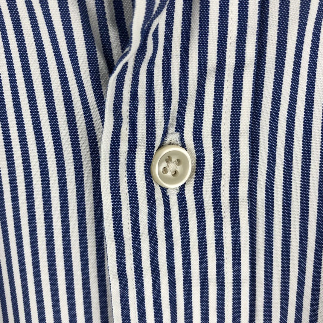 Ralph Lauren Classic Fit Long Sleeve Button Down Striped Shirt Men's M cotton blue type Vintage Second Hand