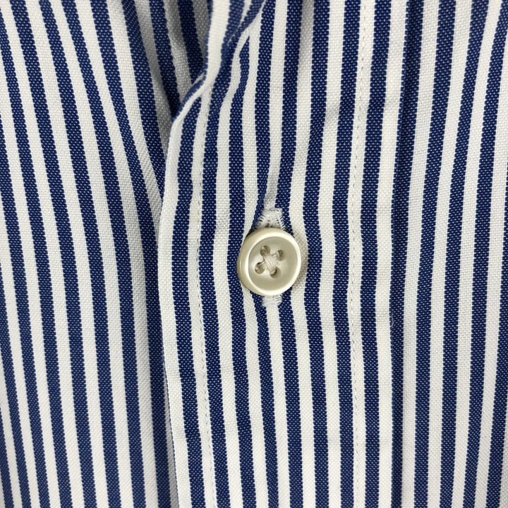 Ralph Lauren Classic Fit Long Sleeve Button Down Striped Shirt Men's M cotton blue type Vintage Second Hand