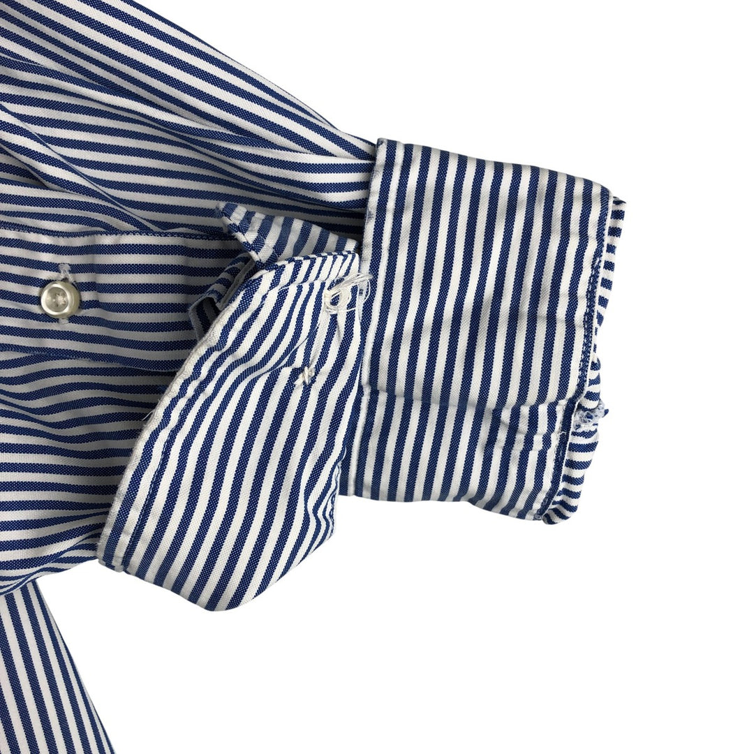 Ralph Lauren Classic Fit Long Sleeve Button Down Striped Shirt Men's M cotton blue type Vintage Second Hand