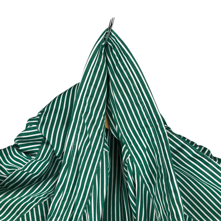 Ralph Lauren long sleeve button down striped shirt, men's size M cotton green type Vintage Second Hand