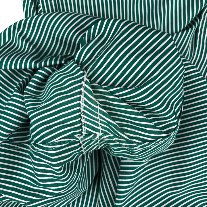 Ralph Lauren long sleeve button down striped shirt, men's size M cotton green type Vintage Second Hand