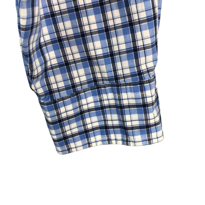 Ralph Lauren Classic Fit Long Sleeve Button Down Check Shirt Men's Size L cotton blue type Vintage Second Hand