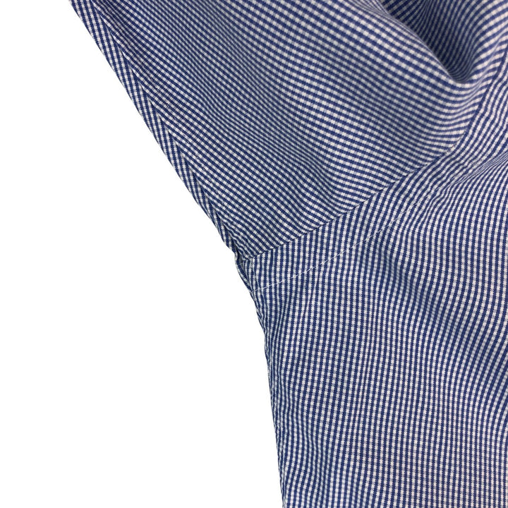 Ralph Lauren CUSTOM FIT Gingham Check Long Sleeve Button Down Check Shirt Men's M Size cotton blue type Vintage Second Hand