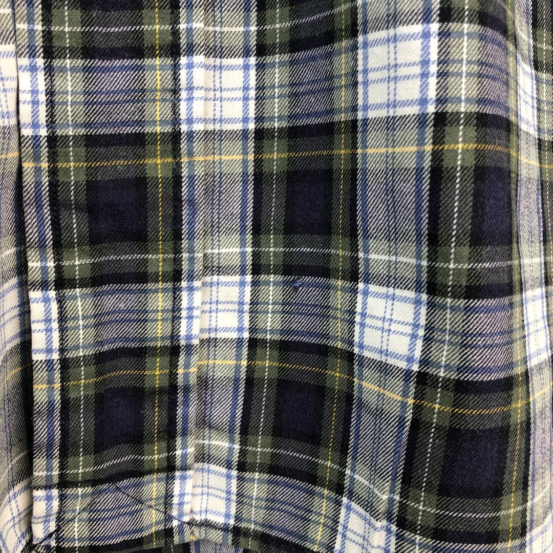 Ralph Lauren BLAKE long sleeve button down check shirt, men's size L cotton navy blue type Vintage Second Hand