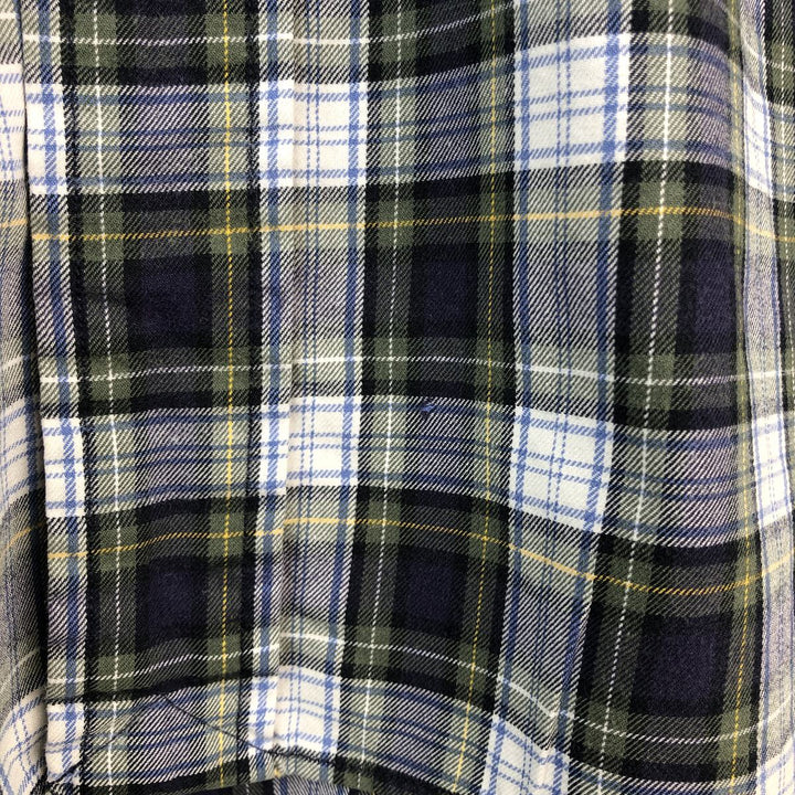 Ralph Lauren BLAKE long sleeve button down check shirt, men's size L cotton navy blue type Vintage Second Hand