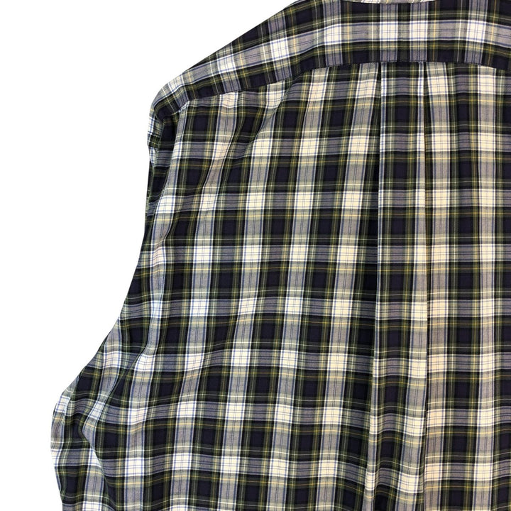 Ralph Lauren BLAKE long sleeve button down check shirt, men's size L cotton navy blue type Vintage Second Hand