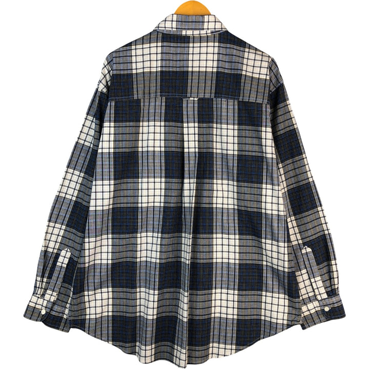 Ralph Lauren Chaps long-sleeved cotton check shirt, men's size XL cotton white type Vintage Second Hand