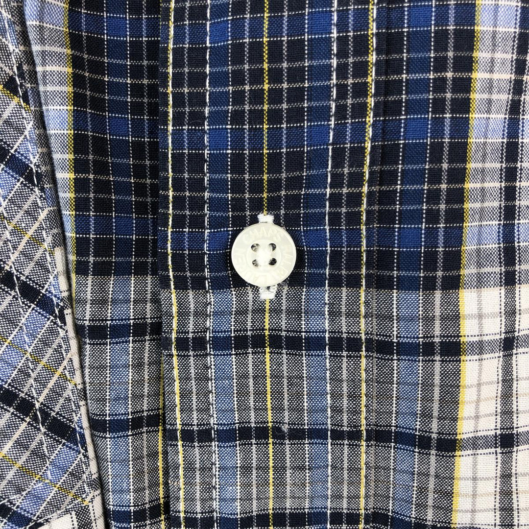 Ralph Lauren Chaps long-sleeved cotton check shirt, men's size XL cotton white type Vintage Second Hand