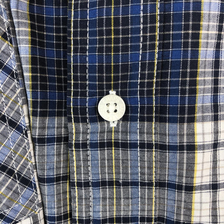 Ralph Lauren Chaps long-sleeved cotton check shirt, men's size XL cotton white type Vintage Second Hand