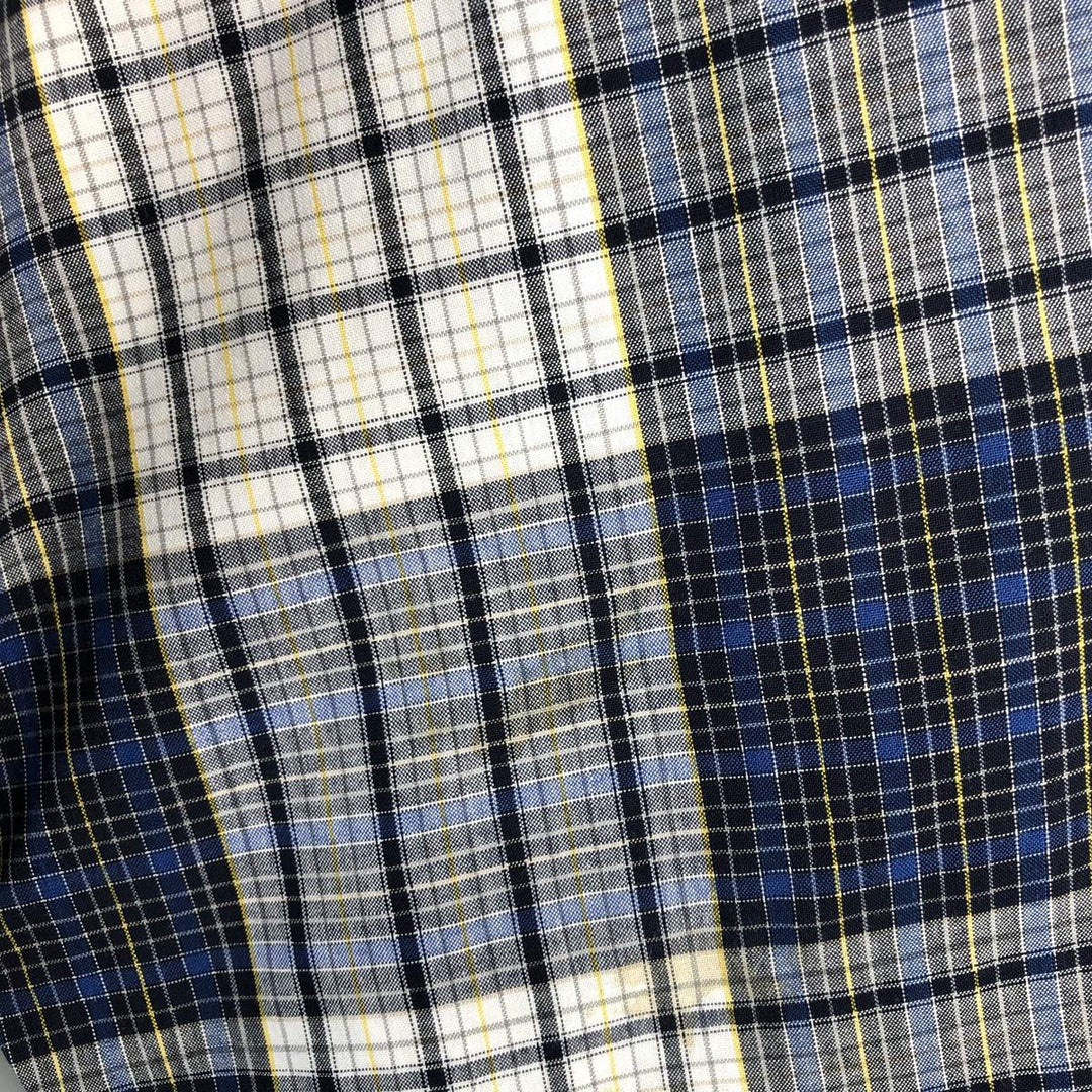 Ralph Lauren Chaps long-sleeved cotton check shirt, men's size XL cotton white type Vintage Second Hand