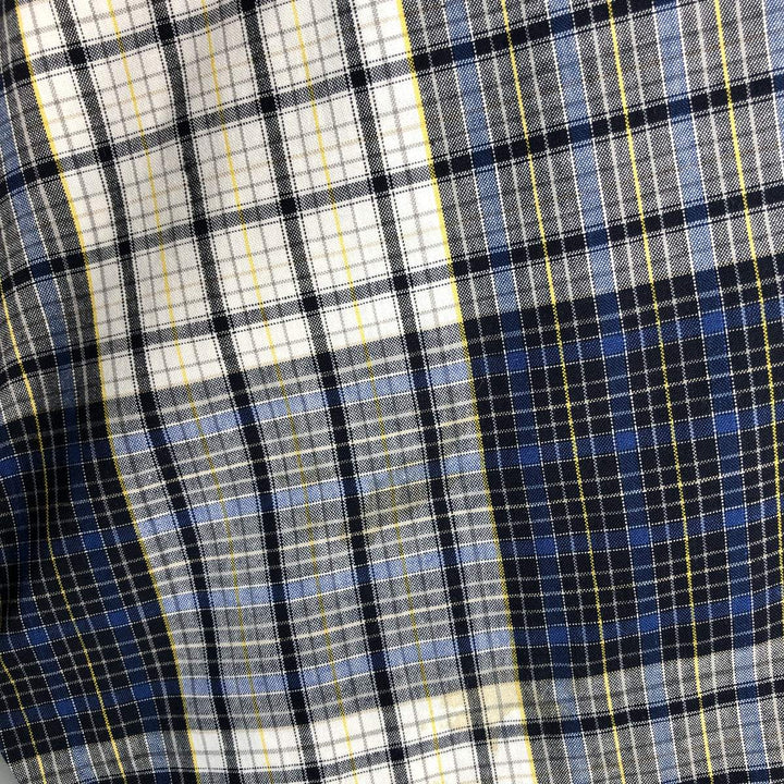 Ralph Lauren Chaps long-sleeved cotton check shirt, men's size XL cotton white type Vintage Second Hand