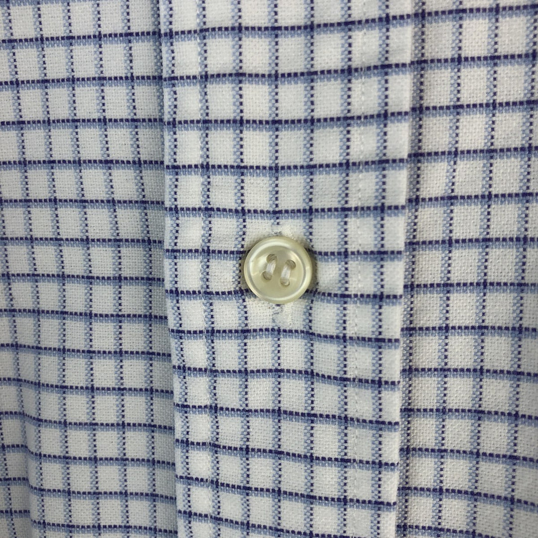 Ralph Lauren BLAKE long sleeve button down check shirt, men's size L cotton white type Vintage Second Hand