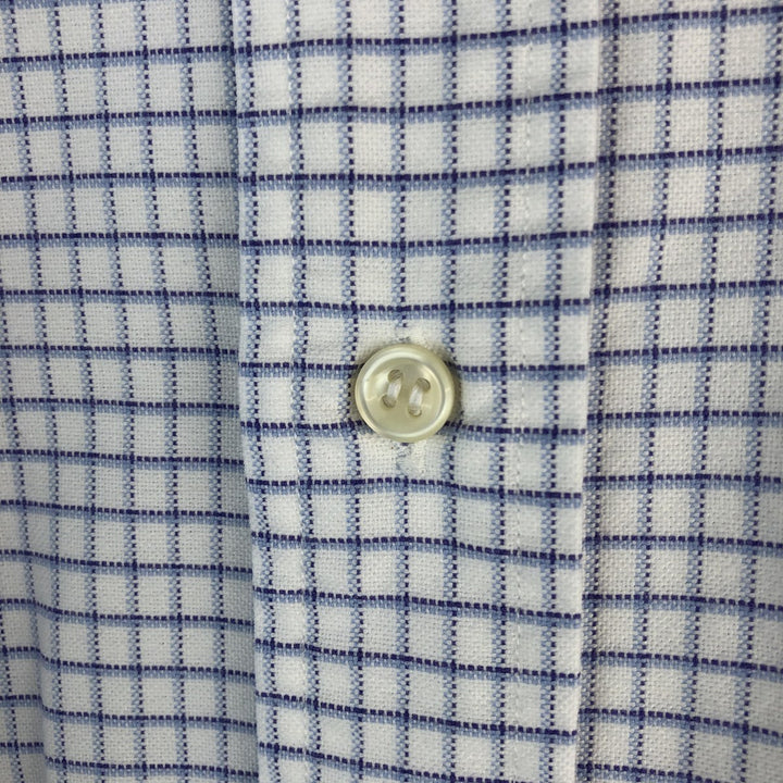 Ralph Lauren BLAKE long sleeve button down check shirt, men's size L cotton white type Vintage Second Hand