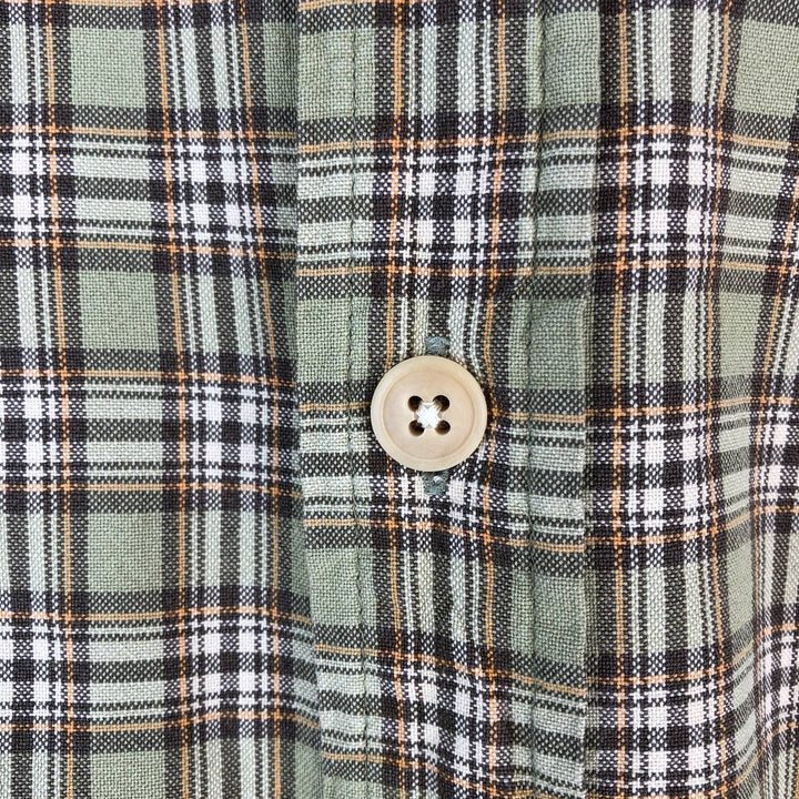 2000'S Ralph Lauren Jeans Co. long-sleeved button-down check shirt, men's size L cotton Khaki type beige Vintage Second Hand