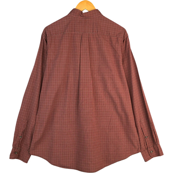 Ralph Lauren CUSTOM FIT long sleeve button down check shirt men's XL size cotton red type Vintage Second Hand