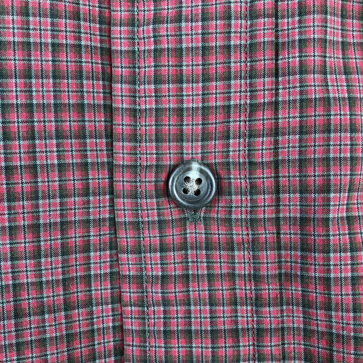 Ralph Lauren CUSTOM FIT long sleeve button down check shirt men's XL size cotton red type Vintage Second Hand