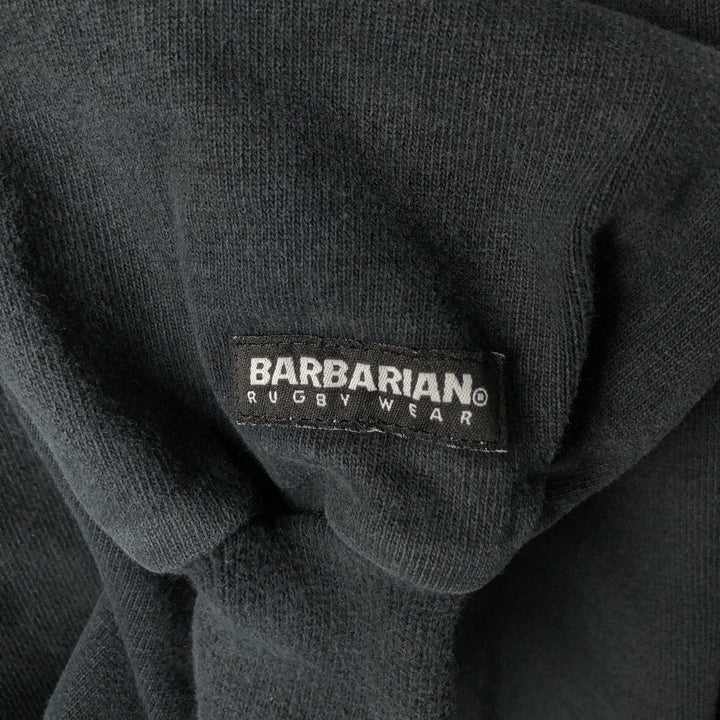 Vintage Barbarian Men's Long Sleeve Rugby Shirt, Size XXXL cotton black type Vintage Second Hand