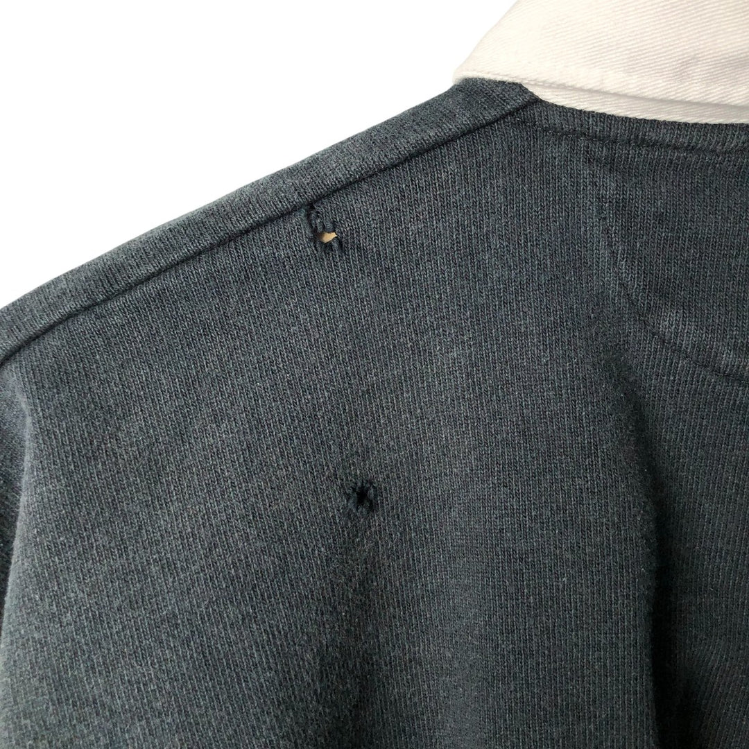 Vintage Barbarian Men's Long Sleeve Rugby Shirt, Size XXXL cotton black type Vintage Second Hand