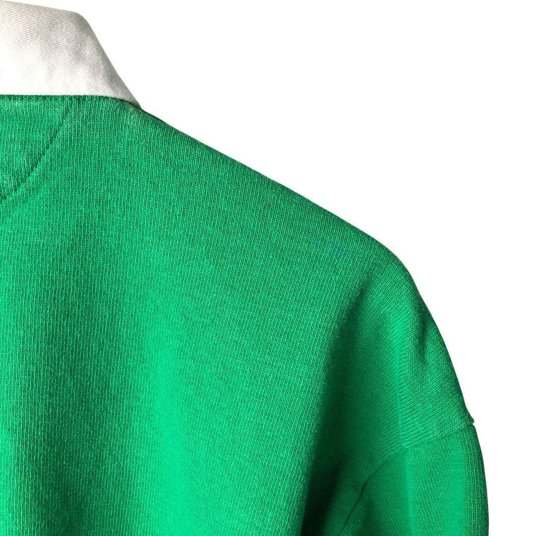90'S Vintage Barbarian Long Sleeve Rugby Shirt, Men's XL cotton green type Vintage Second Hand