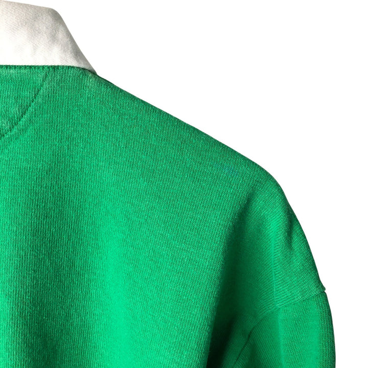 90'S Vintage Barbarian Long Sleeve Rugby Shirt, Men's XL cotton green type Vintage Second Hand
