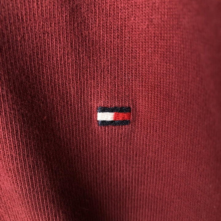 Vintage Tommy Hilfiger striped hooded long-sleeved rugby shirt, size L, men's size L cotton navy blue type Vintage Second Hand