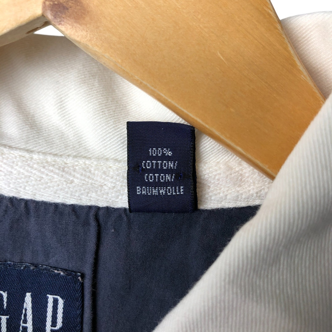 90'S GAP Vintage Long Sleeve Rugby Shirt, Men's Size L cotton navy blue type Vintage Second Hand