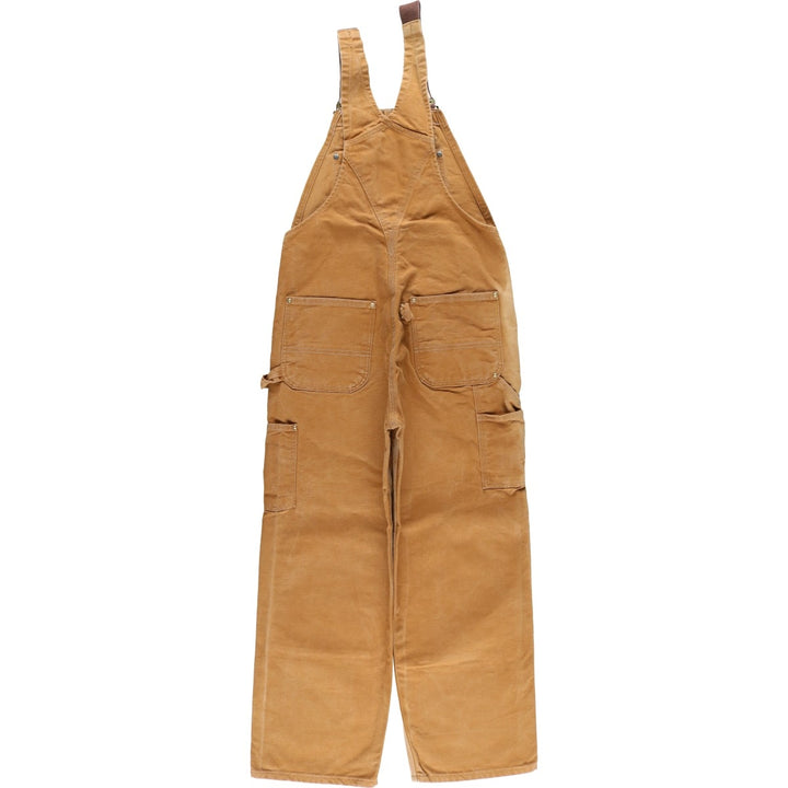 90'S Carhartt Double Knee Duck Overalls Made in USA Men's W34 Vintage cotton brown type Vintage Second Hand