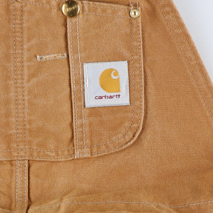 90'S Carhartt Double Knee Duck Overalls Made in USA Men's W34 Vintage cotton brown type Vintage Second Hand