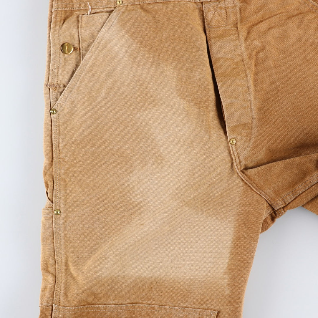 90'S Carhartt Double Knee Duck Overalls Made in USA Men's W34 Vintage cotton brown type Vintage Second Hand