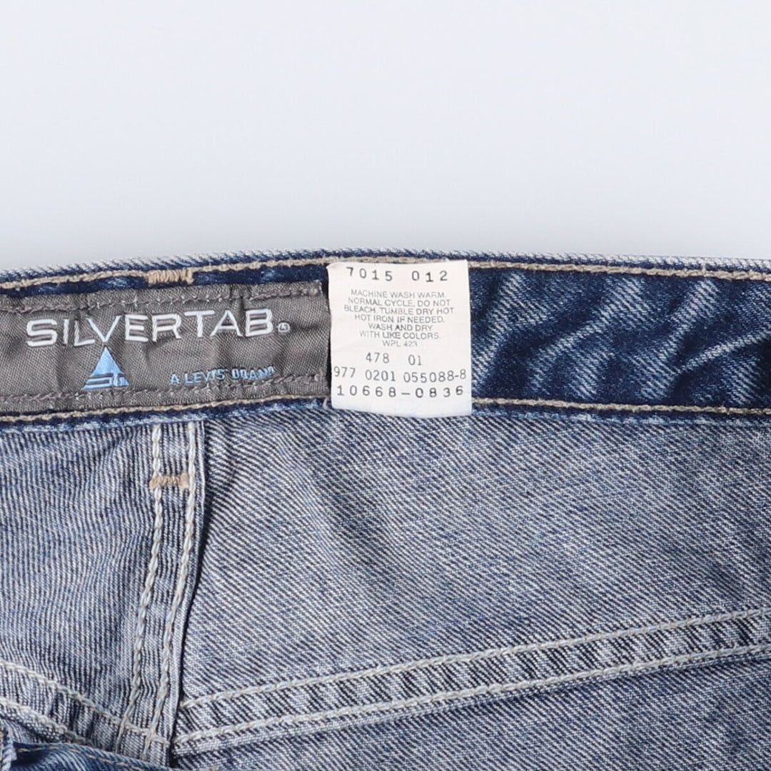 2000'S Levi's SILVER TAB Flare Cut Denim Pants, Women's XL (W32) cotton blue type Vintage Second Hand