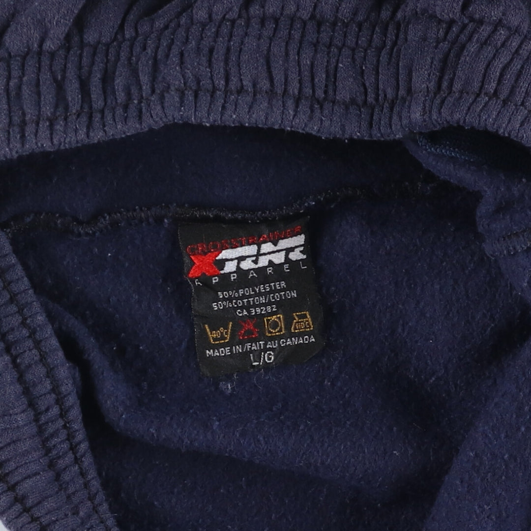 CROSSTRAINER Sweatpants, Made in Canada, Men's Size L polyester navy blue type Vintage Second Hand