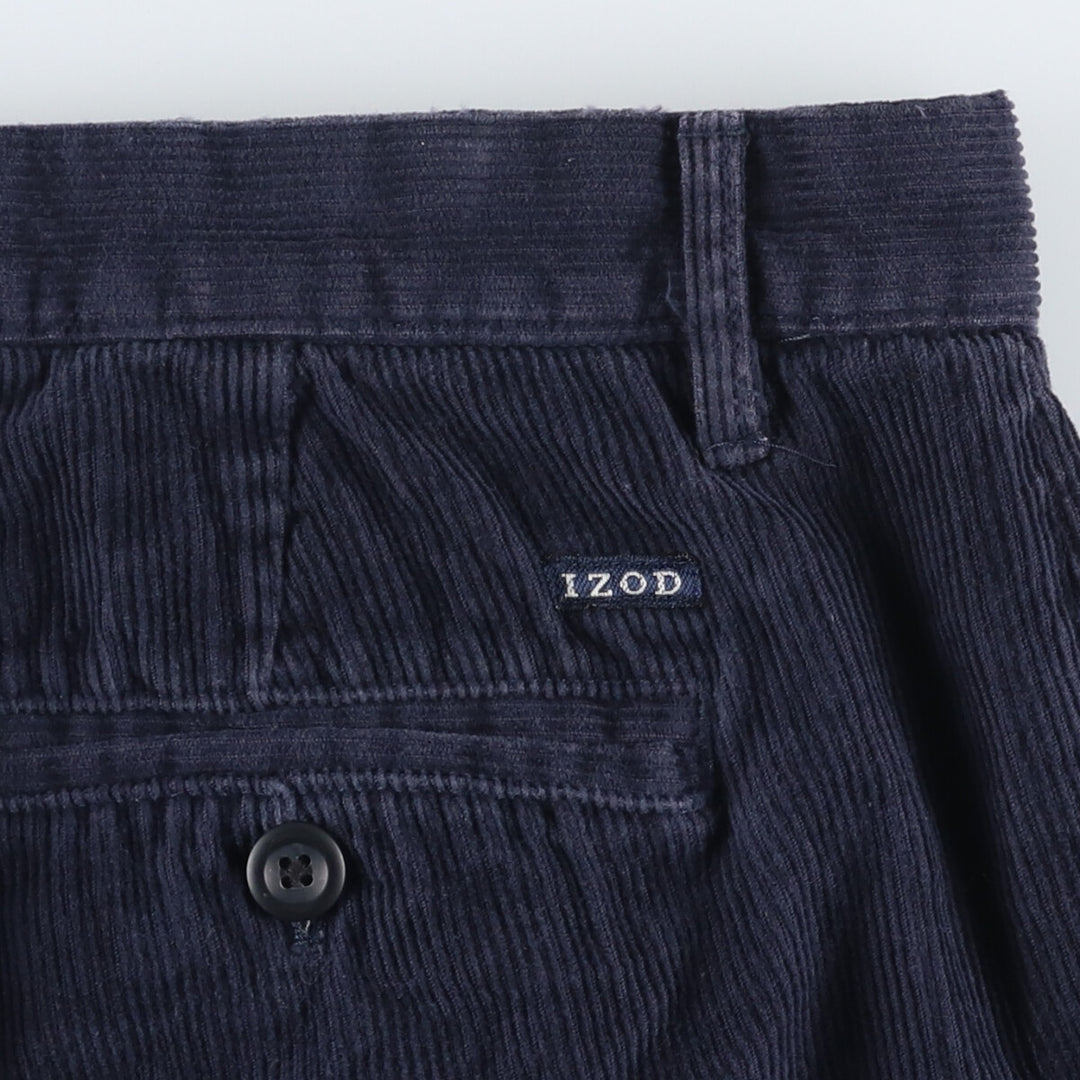 IZOD Men's Corduroy Pants, Size W35 cotton navy blue type Vintage Second Hand