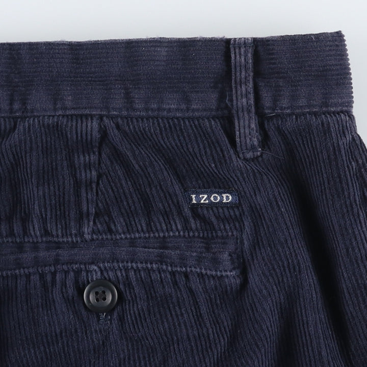 IZOD Men's Corduroy Pants, Size W35 cotton navy blue type Vintage Second Hand